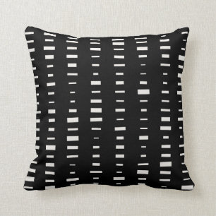 Black and White Block Stripe Pillow
