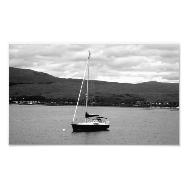 Black and White Boat Photograph (Front)