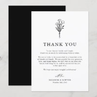 Black and White Boho Minimalist Botanicals Wedding