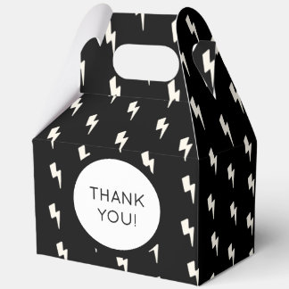 Black and White Bolts Custom Favour Box