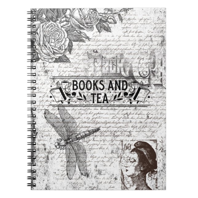Black and White Books and Tea (Front)