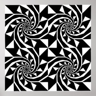 Black and white bord design,  ornament art,  home  poster