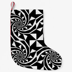 Black and white bord design,  ornament art,  home  small christmas stocking