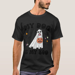 Black And White Border Collie Boo Dog Halloween T-Shirt