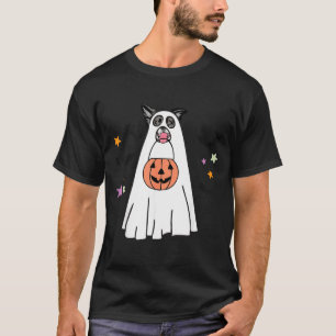 Black And White Border Collie Dog Boo Halloween T-Shirt