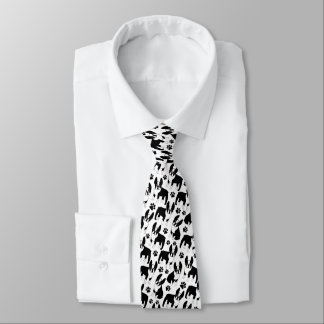 Black and White Boston Terriers Tie