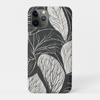 Black and White Botanical Leaf Art Case-Mate iPhone Case