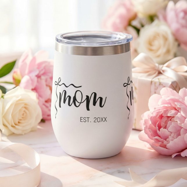 Black and White Bow Script Mum Established Elegant (Creator Uploaded)