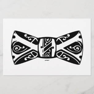 Black and White Bow Tie Stationery