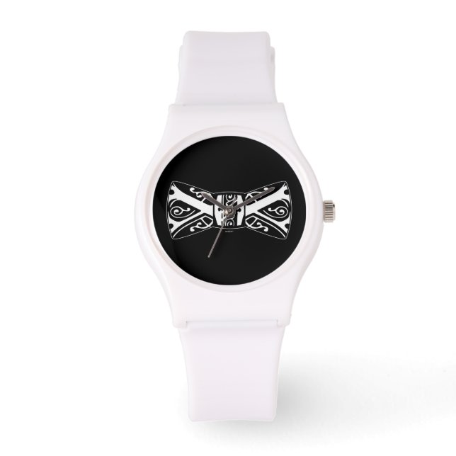 Black and White Bow Tie Watch (Front)