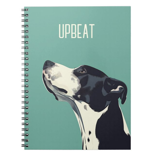 Black and White Boxer Notebook (Front)