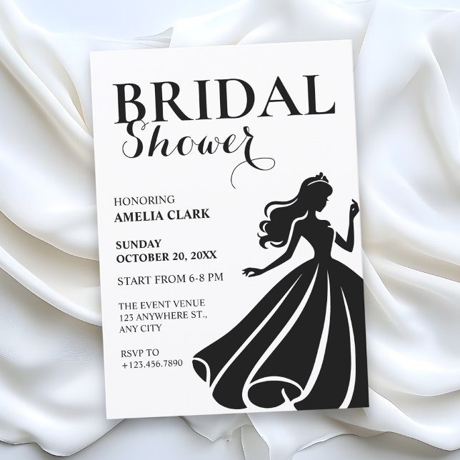 Black and white Bridal shower Invitation (Creator Uploaded)