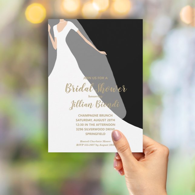 Black and White Bridal Shower Invitation (Creator Uploaded)