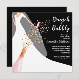 Black and White Bridal Shower Invitations