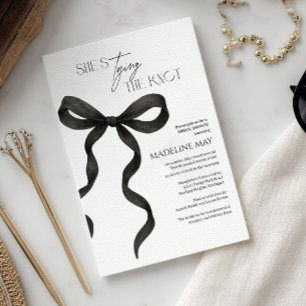Black and White Bridal Shower Invite   Chic Modern