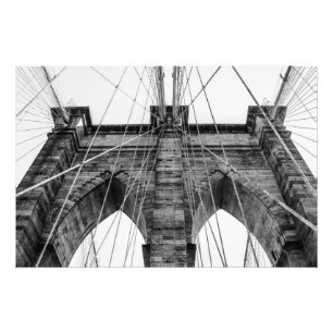 Black and White Brooklyn Bridge Photo NYC Print