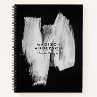 Black and White Brush Notebook
