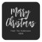 Black and White Brush Script Merry Christmas