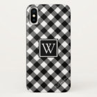Black and White Buffalo Check Monogram / Name