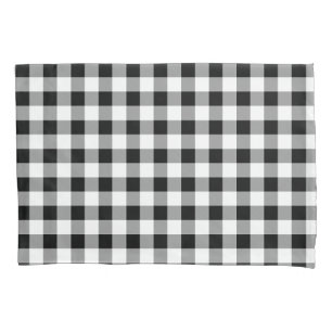 Black and White Buffalo Check Pillowcase