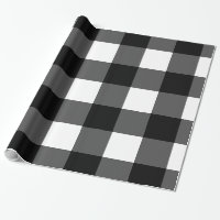 Black and White Buffalo Check Wrapping Paper