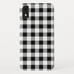 Black and White Buffalo Plaid Case-Mate iPhone Case