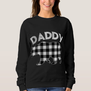 Black And White Buffalo Plaid Daddy Bear Christmas Sweatshirt
