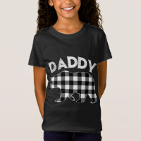 Black And White Buffalo Plaid Daddy Bear Christmas