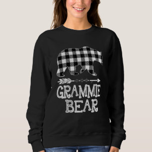 Black And White Buffalo Plaid Grammie Bear Christm Sweatshirt