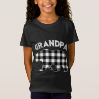 Black And White Buffalo Plaid Grandpa Bear Christm