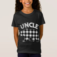 Black And White Buffalo Plaid Uncle Bear Christmas