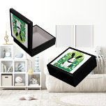 Black And White Bunny Jewellery Keepsake Box<br><div class="desc">A cute black and white bunny in a field of wildflowers. Digitally created in a cartoon style. Perfect design for kids and adults on many trendy products! Customise your background colour or text!</div>