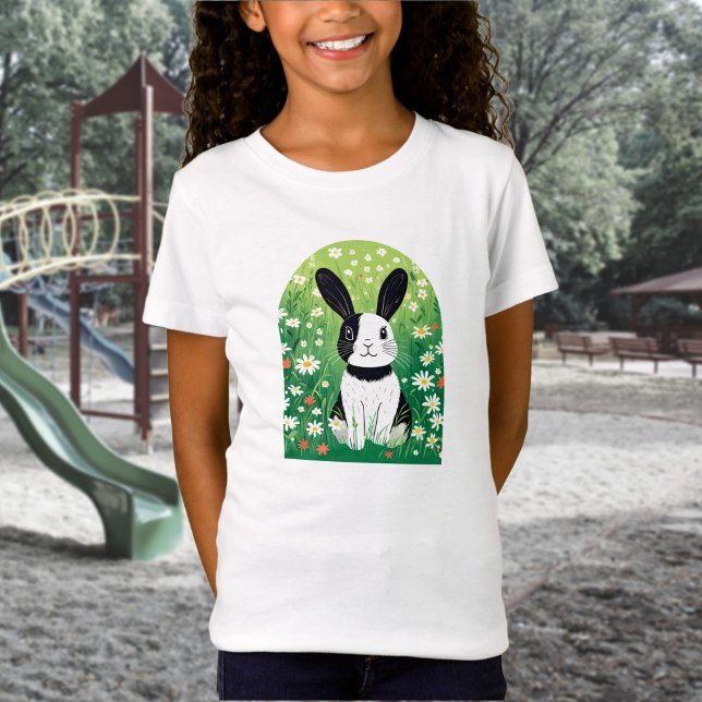 Black And White Bunny T-Shirt (Creator Uploaded)