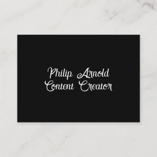 Black And White Business Card