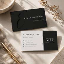 Black and White Business Card