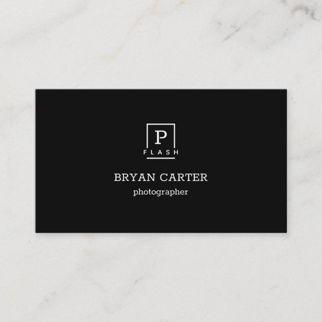 Black And White Business Card (Front)