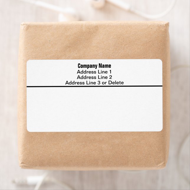 Black and White Business Return Address Template (Insitu)