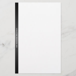 Black and White Business Stationery