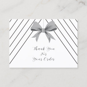 Black and white Business Thank you Card