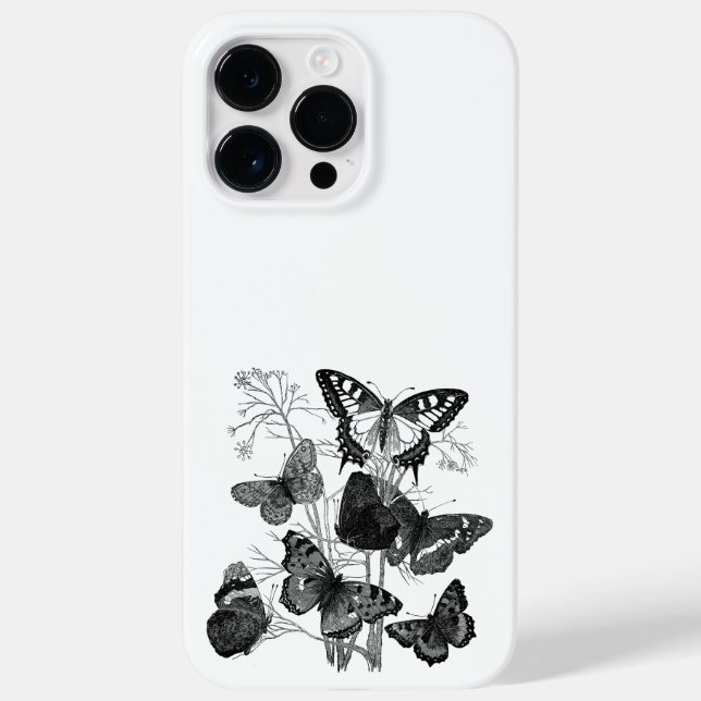 Black and White Butterflie Case-Mate iPhone Case (Back)