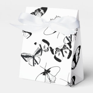 Black and White Butterflies Favour Box