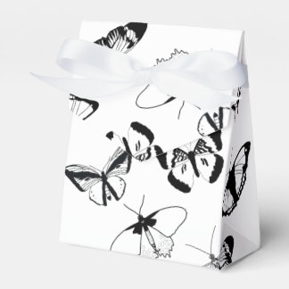 Black and White Butterflies Favour Box
