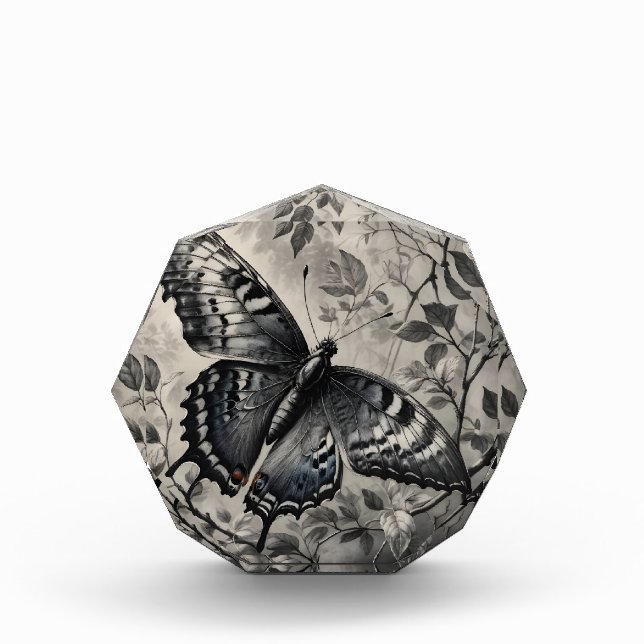 Black and white butterfly drawing photo block (Front)