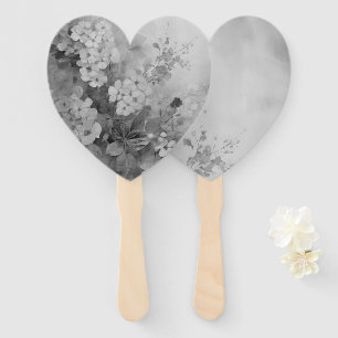 Black and White Butterfly Hand Fan