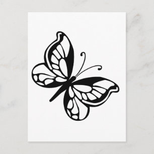 Black and White Butterfly Postcard