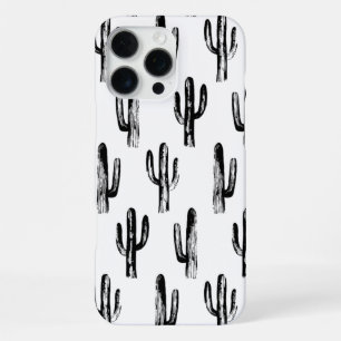Black and white cactus. Modern botanical pattern iPhone 16 Pro Max Case
