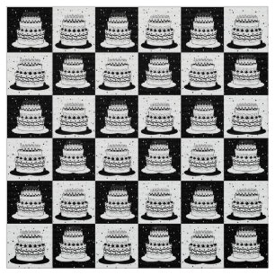 Black And White Cake Fabric
