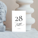 Black and White Calligraphy Modern Wedding Table Number<br><div class="desc">Black and White Calligraphy Modern Wedding Table Number - modern and impressive - part of a collection</div>
