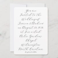 Black and White Calligraphy Script Modern Wedding