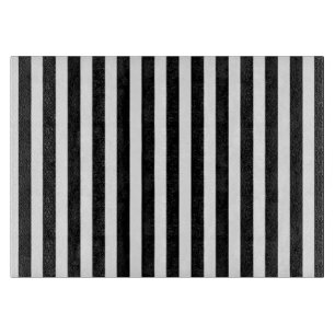 Black and white candy stripes cutting board